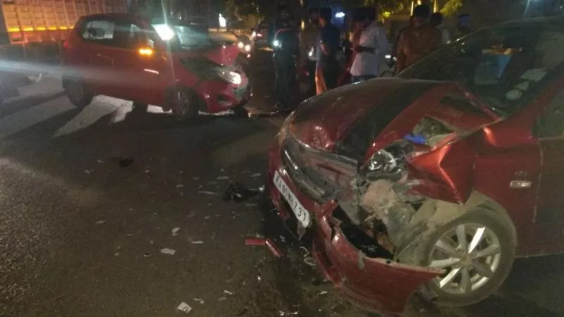 road accident in medchal - Sakshi