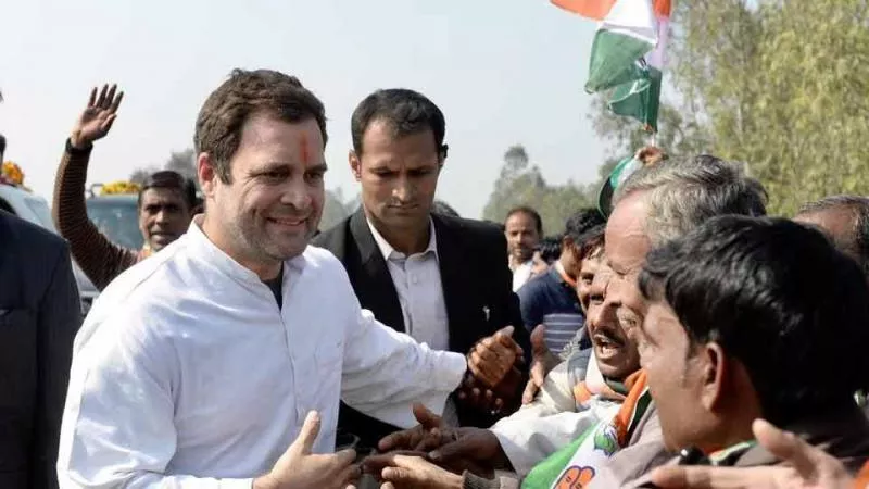 Rahul Gandhi route changed in Amethi amid BJP protests  - Sakshi