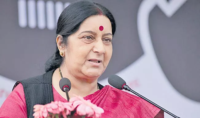 'No Cricket Series Till Pakistan Stops Terrorism,' Says Sushma Swaraj - Sakshi