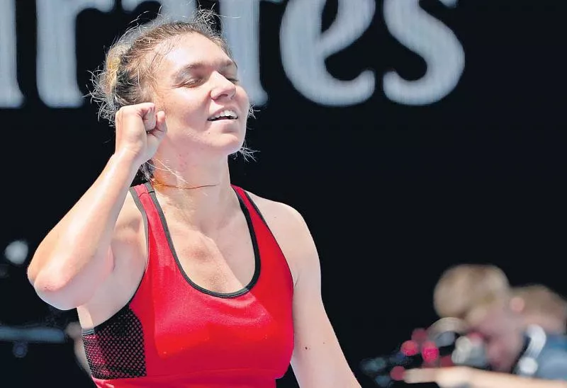 Australian Open: Simona Halep saves match points to beat Lauren - Sakshi