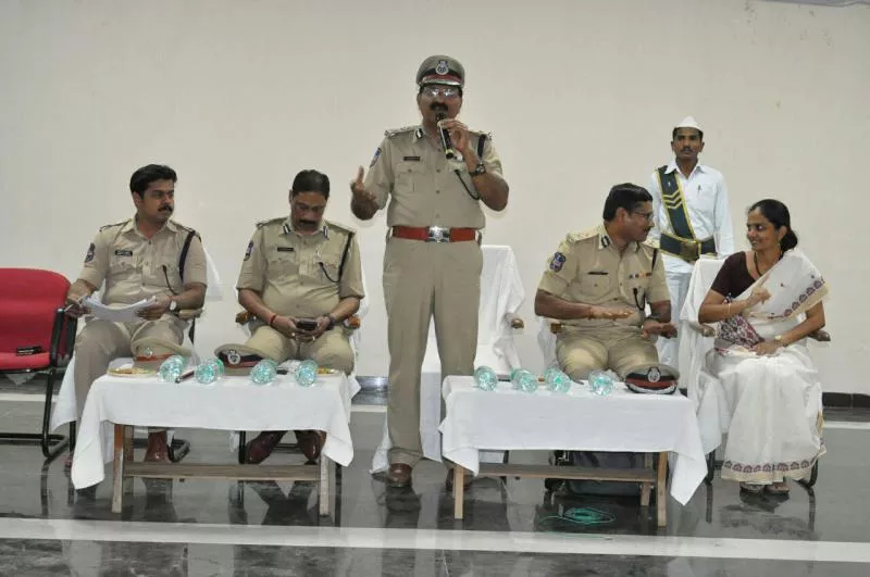 dgp mahender reddy review meeting with district police officers - Sakshi