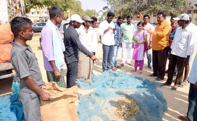 fishering in krishna water by banned fishing nets - Sakshi