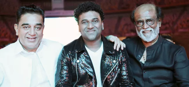 devi sri prasad shared his story about rajini and kamal - Sakshi