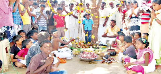 alchohol bottles to god in madurai - Sakshi