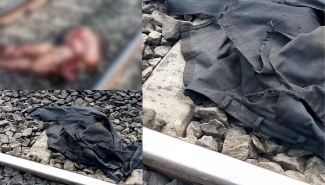 three dead bodys found at nadikudi railway track - Sakshi