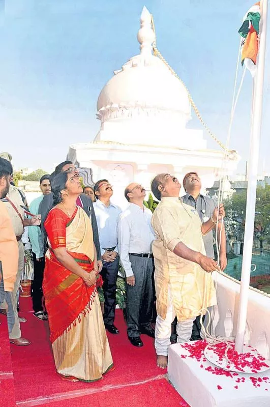 republic day celebrations at assembly - Sakshi