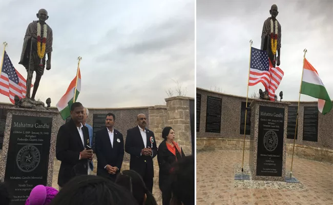 indias 69th republic day celebrations at mahatma gandhi memorial in dallas - Sakshi