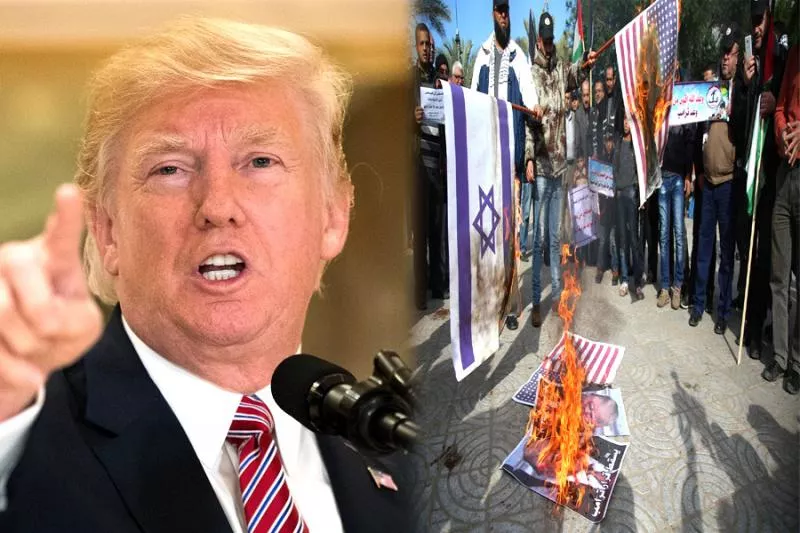 Donald Trump threatens cutting off aid to Palestinians - Sakshi