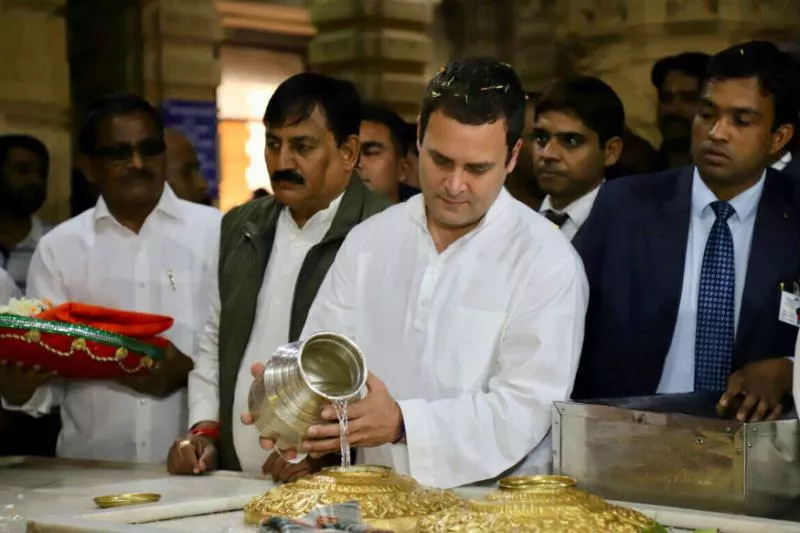 Rahul Gandhi to Continue Temple Run - Sakshi