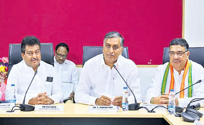 harish rao clarifies on Tungabhadra water to Karnataka - Sakshi