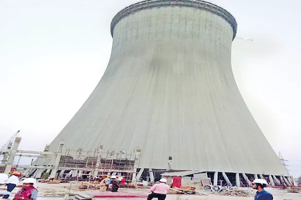 Cooling tower construction completed - Sakshi