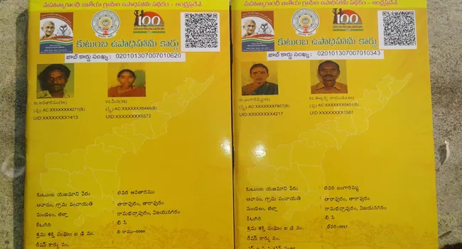 tdp party change colour to yellow employment guarentee cards  - Sakshi