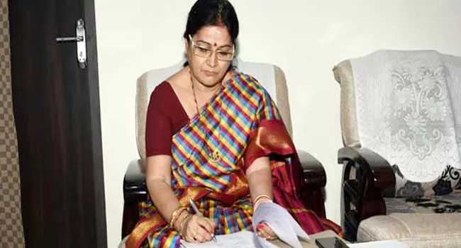 yv anuradha Obligations adoption as durga temple EO - Sakshi