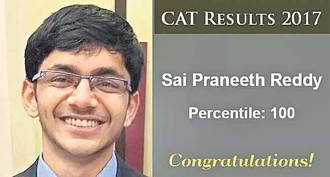 CAT 2017 results declared, 20 candidates get 100 percentile - Sakshi