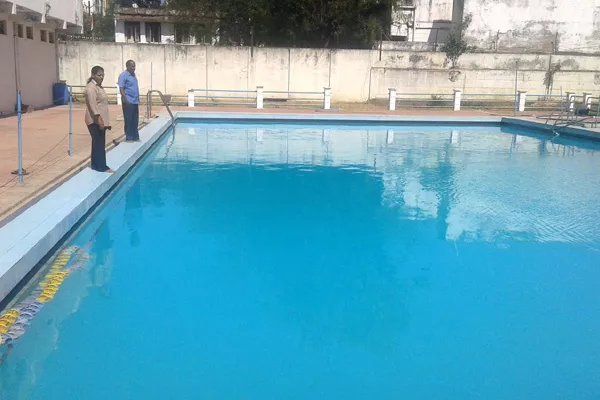 works starts for swimming pool - Sakshi