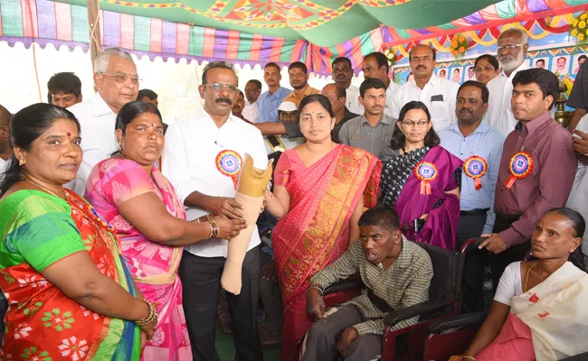 mp boora narsaiah goud told am with handicappeds - Sakshi