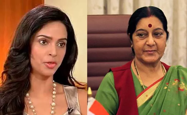 Mallika Sherawat seeks Sushma Swaraj Help - Sakshi