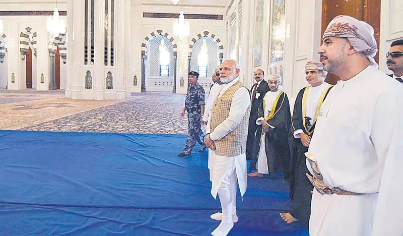 PM Modi meets Sultan Qaboos, India, Oman sign 8 agreements - Sakshi