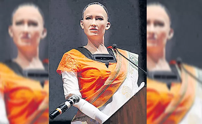 Humanoid Robot Sophia to speak at the World IT Congress - Sakshi