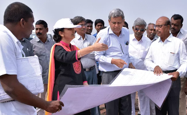 korta chanaka barrage should be completed with in time ordered by collector  - Sakshi