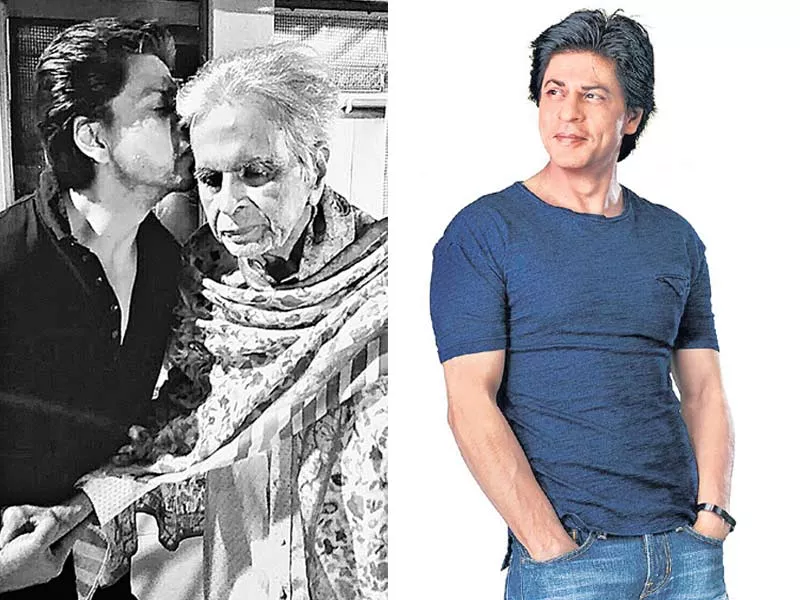  Shah Rukh Khan Visits Dilip Kumar - Sakshi