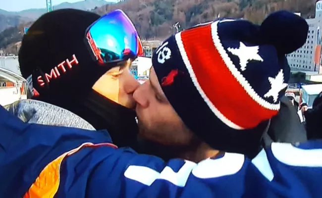 Televised Gay Kiss Lights Up Winter Olympics - Sakshi