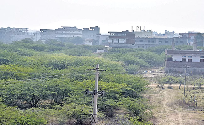 cherial right lake occupied and constructed buildings - Sakshi