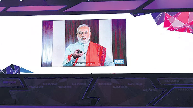 PM Modi inaugurates World Congress IT - Sakshi