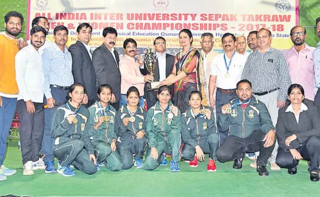 Osmania women team won national Sepak Takraw champions - Sakshi