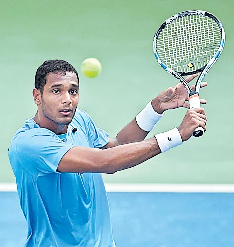 Ramkumar defeat the match - Sakshi