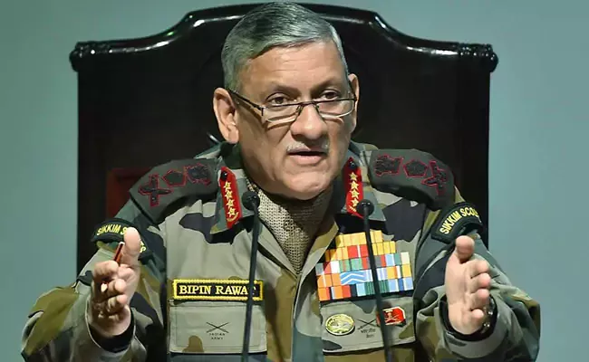 Army chief Bipin Rawat blames Pakistan - Sakshi