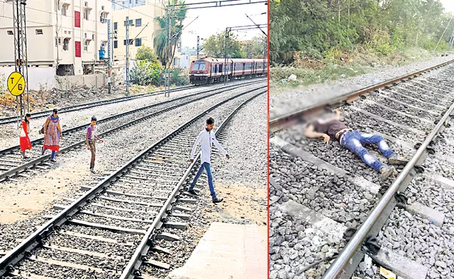 selfie accidents and suicides on train tracks - Sakshi