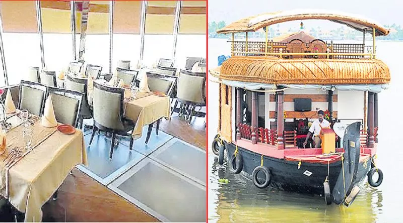 'Sky Tower Restaurant' at a height of 60 meters near the Gandipeta cheruvu - Sakshi