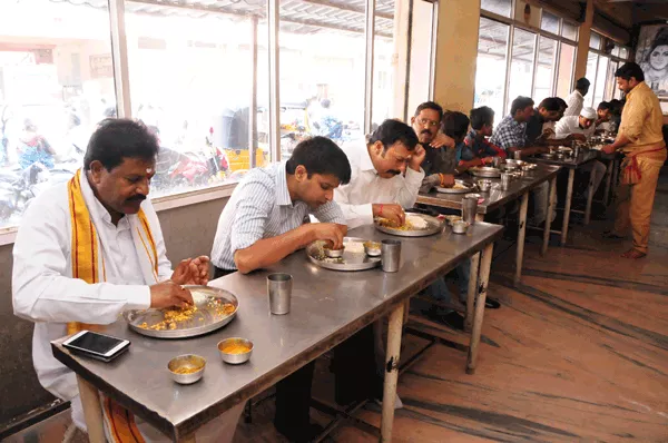 sircilla collector was take lunch in canteen - Sakshi