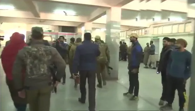 Pak Terrorists attacks at Maharaja Hari Singh hospital in Srinagar - Sakshi