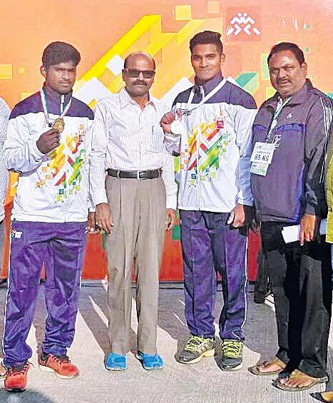 Karhik, sai shine with gold medals in khelo india school games - Sakshi