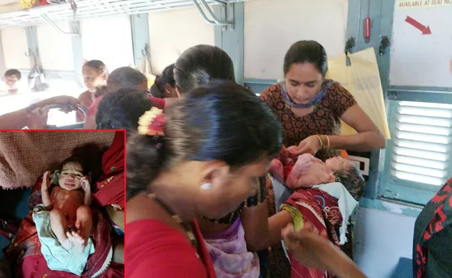 nursing student delivered pregnant women in kurnool passenger train - Sakshi