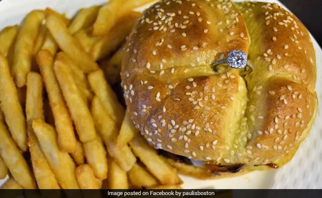 A Valentine's Day Burger Worth 2 Lakhs - Diamond Ring, Fries On The Side - Sakshi