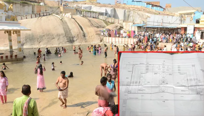 yadagirigutta temple development authority master plan  for pushkarini - Sakshi