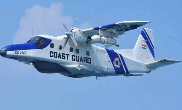 Indian Coast Guard helicopter crashes in Maharashtras Nandgaon - Sakshi