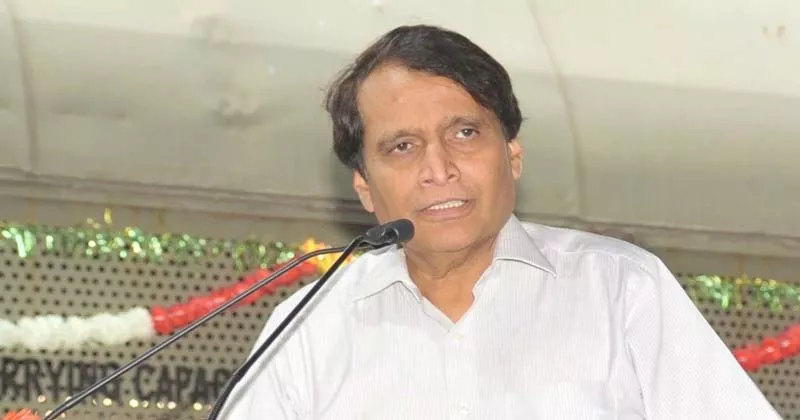 Suresh Prabhu gets additional charge of civil aviation ministry - Sakshi