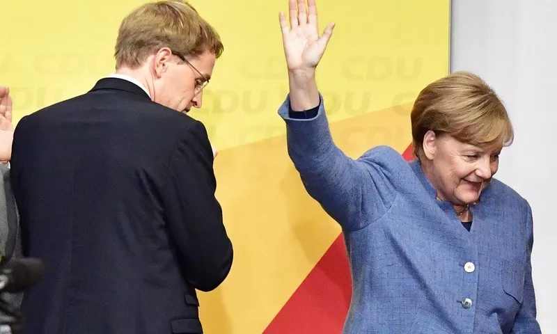 German Lawmakers Elect  Angela Merkel - Sakshi