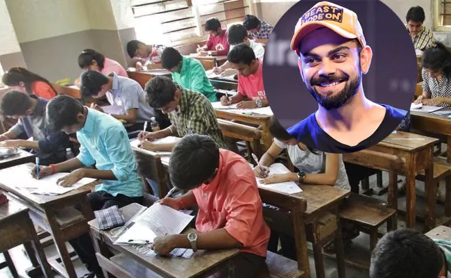 Virat kohli Surprises Tenth Class Students - Sakshi