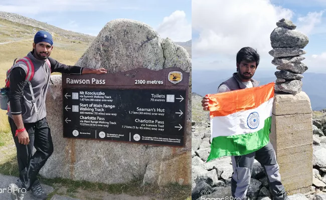 Visakha young Man On Australia Peaks Mountains - Sakshi