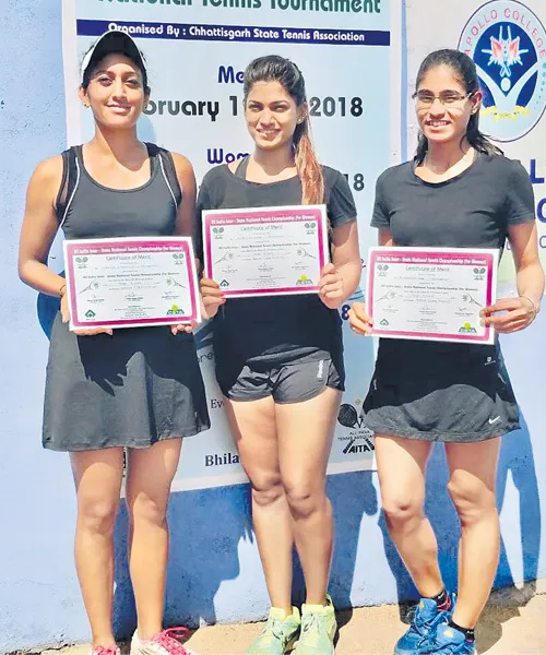 Telangana got bronze medal in tennis championship - Sakshi