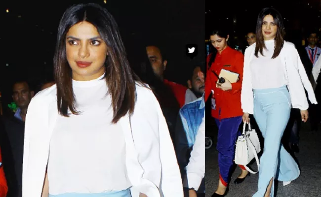 Priyanka Chopra Is Back In Mumbai - Sakshi