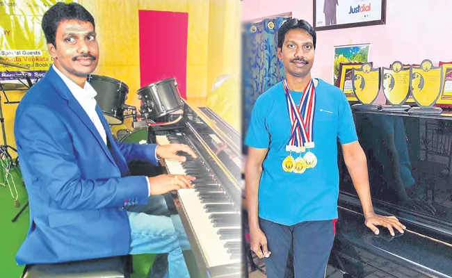 Sathish Kumar World Record In Piano Playing - Sakshi