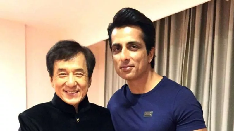 Jackie Chan Surprises Sonu Sood - Sakshi