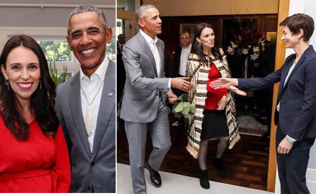 Barack Obama Explains parenting tips with New Zealand PM  - Sakshi