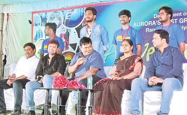 Music Director Thaman Participated Aurora PG College Function - Sakshi